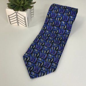 The Beatles 'Birthday' Silk Tie | Blue Pattern